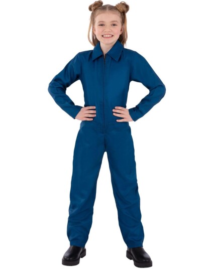 Blå Jumpsuit Kostyme til Barn 13 14 år Blå Jumpsuit Kostyme til Barn 13 14 år