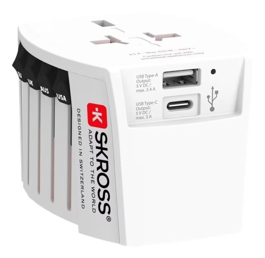 SKross MUV World USB-A/USB-C reiseadapter 3310008 SKross MUV World USB-A/USB-C reiseadapter 3310008