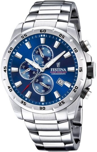 Festina Herreklokke F20463 2 Blå/Stål Ø45 mm Festina Herreklokke F20463 2 Blå/Stål Ø45 mm