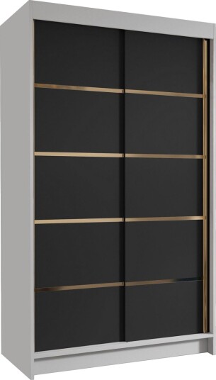 Narbonne Garderobe 100x200 cm - Svart/Hvit
