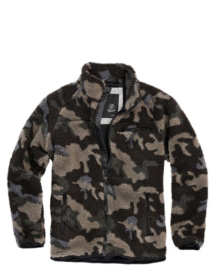 Brandit Teddyfleece Jakke Svart Grå