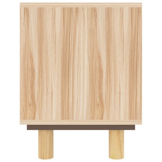 vidaXL TV-benk brun 105x30x40 cm heltre furu og naturrotting