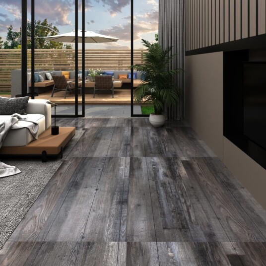 Selvklebende PVC-gulvplanker 5,21 m² 2 mm industrielt tre