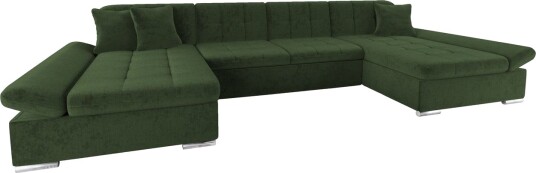 Dewitt Sovesofa med Dobbel Sjeselong 4 seter i Chenille   Grønn