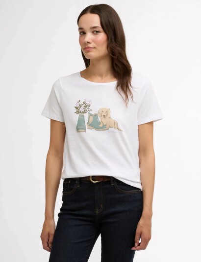 Barbour Barbour Brambles Tee White 42 Barbour Barbour Brambles Tee White 42