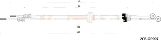 Kabel, girmekanisme COFLE 92.2CB.OP007 Kabel, girmekanisme COFLE 92.2CB.OP007