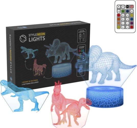 Manta Snl117rgb Led Le Dekorasjonslys Dinosaurer Rgb 3D Manta Snl117rgb Led Le Dekorasjonslys Dinosaurer Rgb 3D