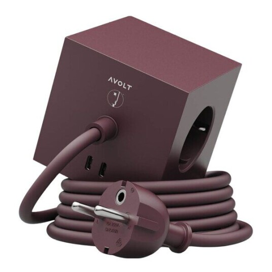 Avolt Grenuttak Square 1 Bauhaus Archiv USB C 1,8 m Mulberry Red
