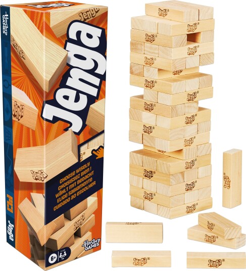 Hasbro Jenga Refresh - Det klassiske tårnspillet for barn og familie Hasbro Jenga Refresh - Det klassiske tårnspillet for barn og familie