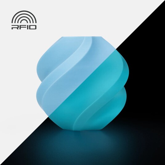Bambu Lab Bambu Lab PLA Glow Glow Blue 15600 Med spole Bambu Lab Bambu Lab PLA Glow Glow Blue 15600 Med spole