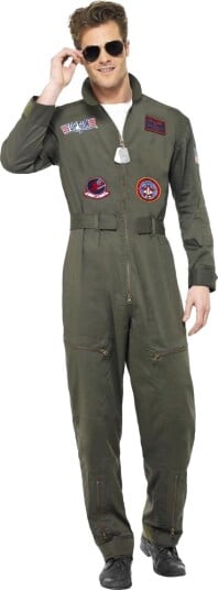 Smiffys Lisensiert Top Gun Deluxe Pilotkostyme Large