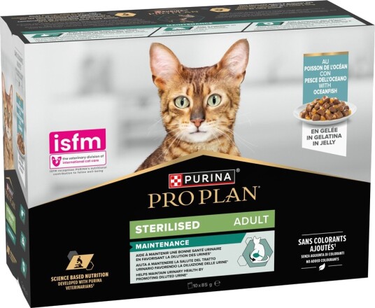 Pro Plan Våtfôr Adult Purina Cat Sterilised Maintenance Havfisk 10 X 85 G