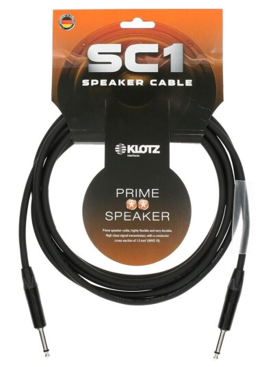 Klotz Sc1-Pp01sw Høytt Kabel Sc1 2x1,5mm2 Neutrik Jack Jack 1m Klotz Sc1-Pp01sw Høytt Kabel Sc1 2x1,5mm2 Neutrik Jack Jack 1m