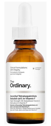 The Ordinary Ascorbyl Tetraisopalmitate Solution 20 % in Vitamin F 30 ml The Ordinary Ascorbyl Tetraisopalmitate Solution 20 % in Vitamin F 30 ml