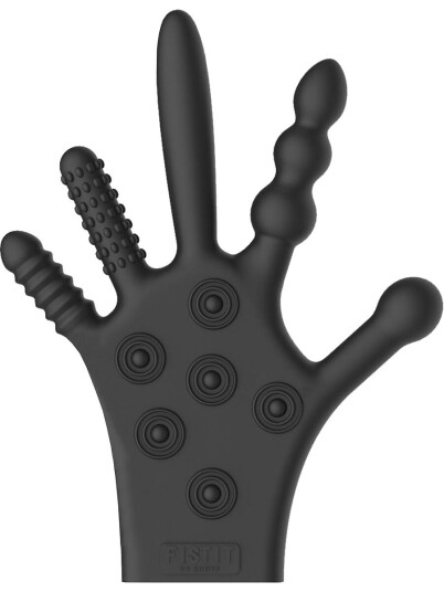 Fist It Fistit: Silicone Stimulation Glove, svart Fist It Fistit: Silicone Stimulation Glove, svart