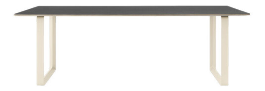 Muuto 70/70 spisebord 225 x 90 cm Black linoleum-Plywood-Sand