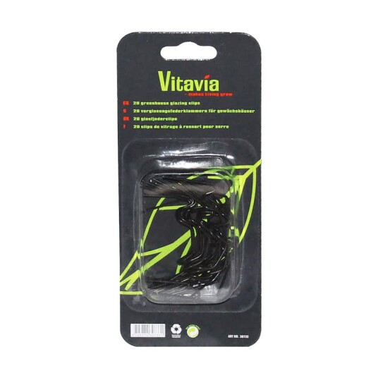Glassclips Vitavia Sort 20 stk
