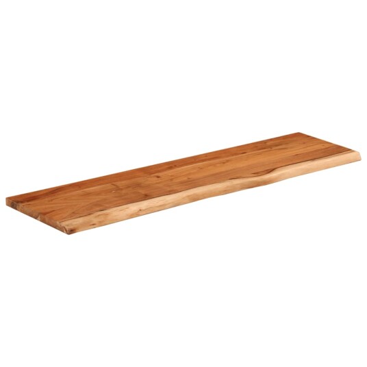  Vegghylle 90x30x3,8 cm rektangulær heltre akasie naturlig kant 8721012090149