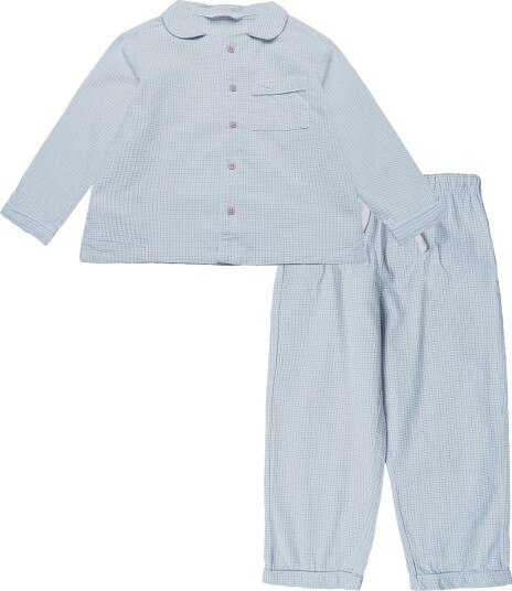 Mango Set Of Long Check Pyjamas   TURQUOISE   AQUA   98