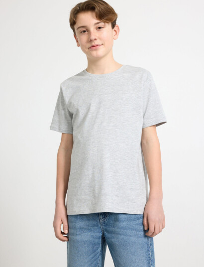 Lindex T Shirt Regular Solid - Grey - 128 Lindex T Shirt Regular Solid - Grey - 128