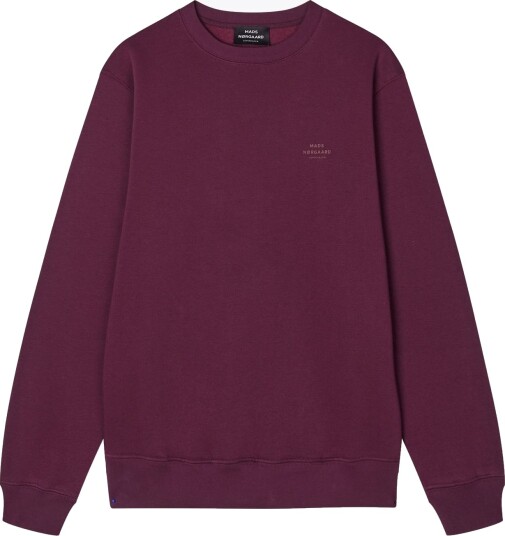 Mads Nørgaard Standard Crew Logo Sweat Burgunder S