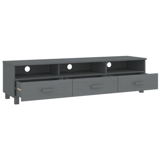 vidaXL TV-benk mørkegrå 158x40x40 cm heltre furu vidaXL TV-benk mørkegrå 158x40x40 cm heltre furu