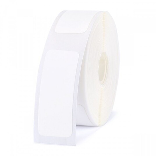 Termoetiketter for Niimbot D11 etiketteringsmaskin, Selvklebende, 12x40mm, Hvit