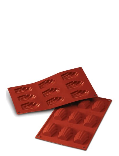 Silikomart Silikoneform Madeleines 9 Stk. 68X45 H17 Red FOR 9PCS