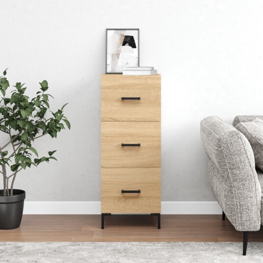Skjenk sonoma eik 34,5x34x90 cm konstruert tre