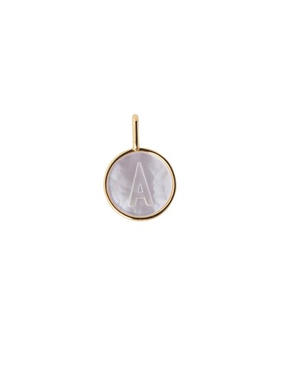 Design Letters Pearl Charm Gold A-Z - Gold - Ø:12MM Design Letters Pearl Charm Gold A-Z - Gold - Ø:12MM