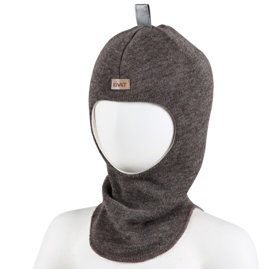 Kivat Balaclava i Ull Med Kivatlogo Brun melert 1  1 2år
