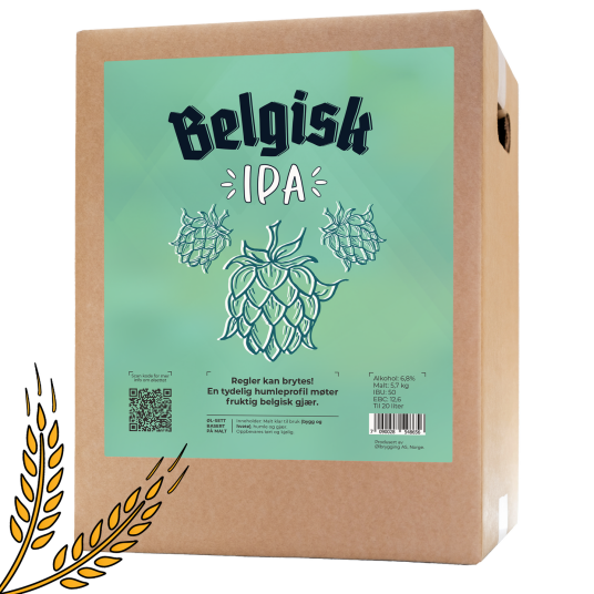 Ølbrygging As Belgisk IPA allgrain ølsett Tydelig humle møter fruktig belgisk gjær Ølbrygging As Belgisk IPA allgrain ølsett Tydelig humle møter fruktig belgisk gjær