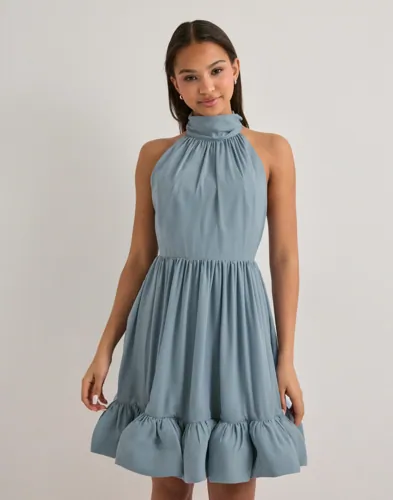Malina Blå Fern halterneck ruffled mini dress Malina Blå Fern halterneck ruffled mini dress