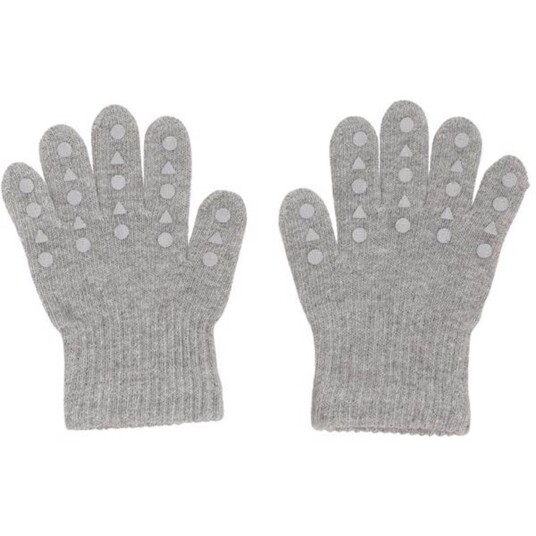 GObabyGO Grip Gloves Grey Melange 1 2 år