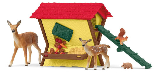 Schleich Farm World Mate skogens dyr lekesett med 18 deler for barn 3+