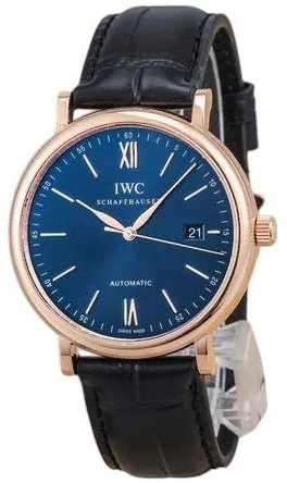 IWC Herreklokke IW356522 Portofino Blå/Lær Ø40 mm