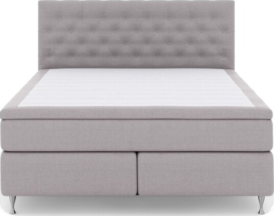 Select No 5 Komplett Sengepakke 180x200 Fast/Medium Lateks Lysegrå/Sølvben