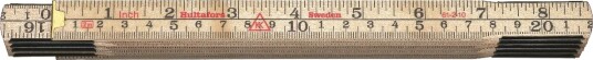 Hultafors tommestokk 2 meter tre 61 10 metrisk graderingengelsk tomme Hultafors tommestokk 2 meter tre 61 10 metrisk graderingengelsk tomme