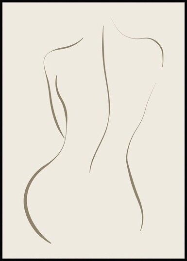 Woman Line Drawing Plakat Plakat / 100x150cm