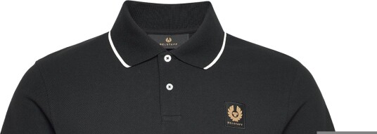 Belstaff Tipped Polo Black Black M