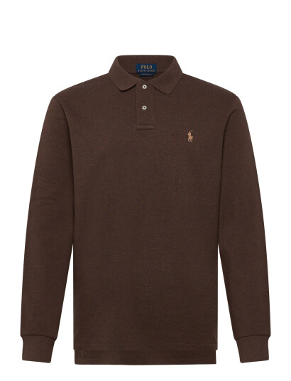 Polo Ralph Lauren Custom Slim Fit Mesh Polo Shirt   Brown   XS