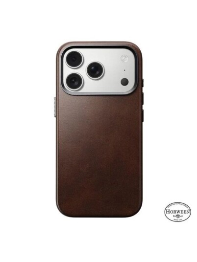 Nomad Skinnetui iPhone 17 Pro Horween Lær Brun