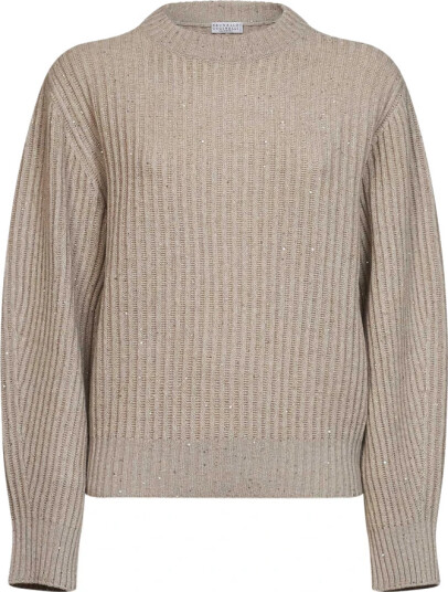Brunello Cucinelli Dame Strikkevarer Beige M,