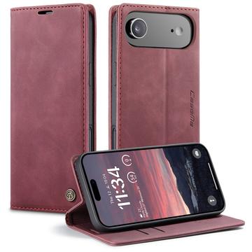 Caseme iPhone Air 013 Series Lommebok deksel   Vinrød