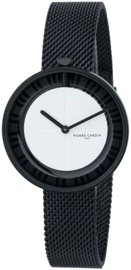 Pierre Cardin Dameklokke CMA.0018 Marais Piano Hvit/Stål Ø32 mm
