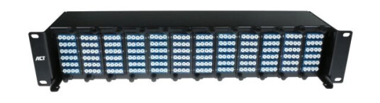 Act Fiber Panel High Density 2He Voor 12 Mtp?-Mpo Cassettes / Keystone Adapterplates (Fa2056)