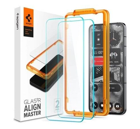 Spigen AlignMaster Skjermbeskytter for Nothing Phone (2) med Ripe- og Støvresistens - 2 stk