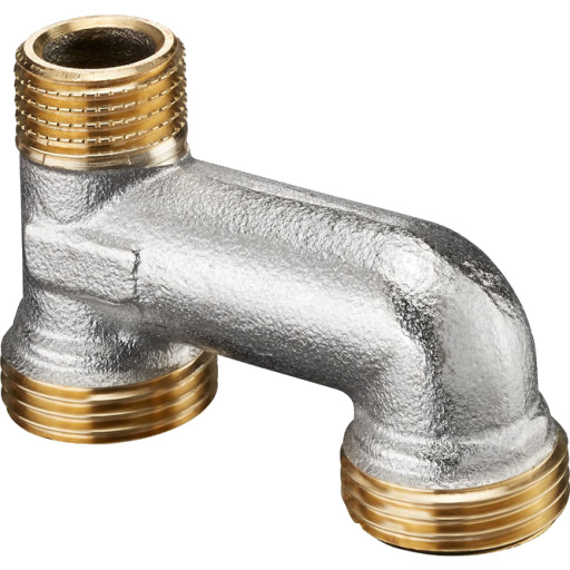 H-stykke G 1/2" x 2x G 3/4" M Krom