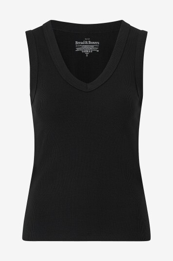 Bread & Boxers Topp V neck Svart Bread & Boxers Topp V neck Svart