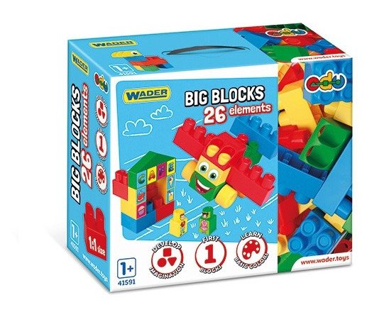 Wader Big Blocks Byggeklosser 12+måneder 26 Deler